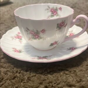 VintageFloral Teacup and Saucer Set By Shelley.